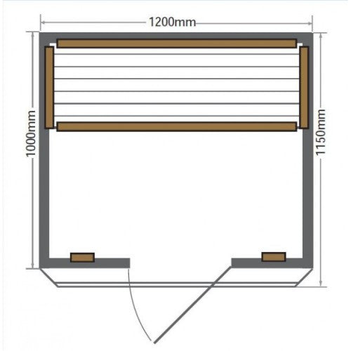 Sunray Evansport 2-Person Indoor Infrared Sauna 200K2