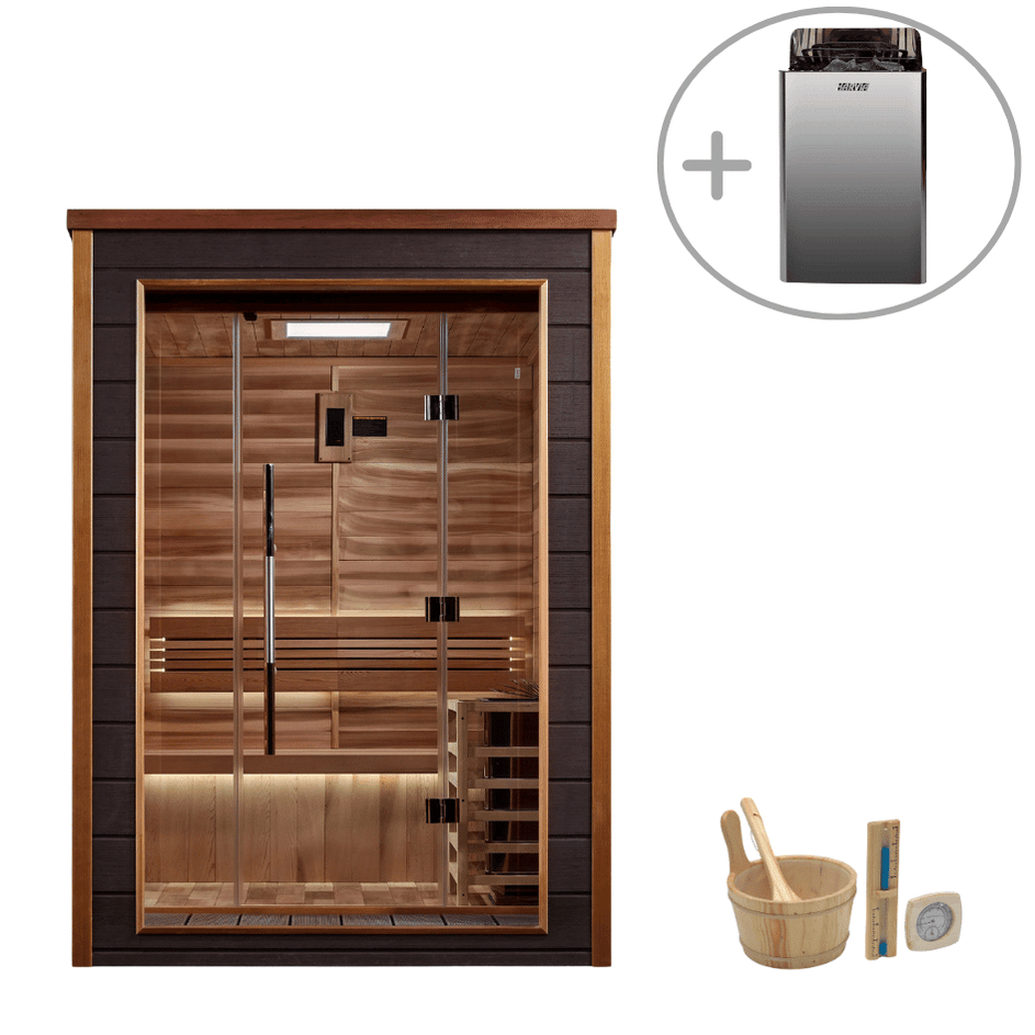 Golden Designs Narvik 2 Person Outdoor Traditional Sauna GDI-8202-01