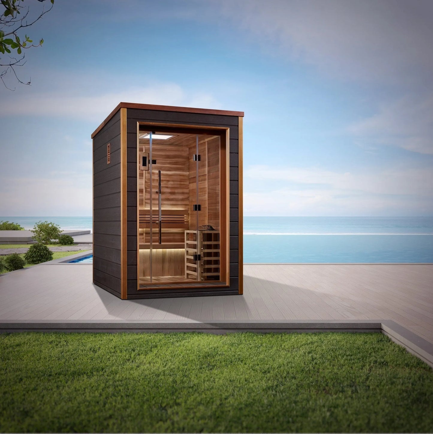 Golden Designs Narvik 2 Person Outdoor Traditional Sauna GDI-8202-01