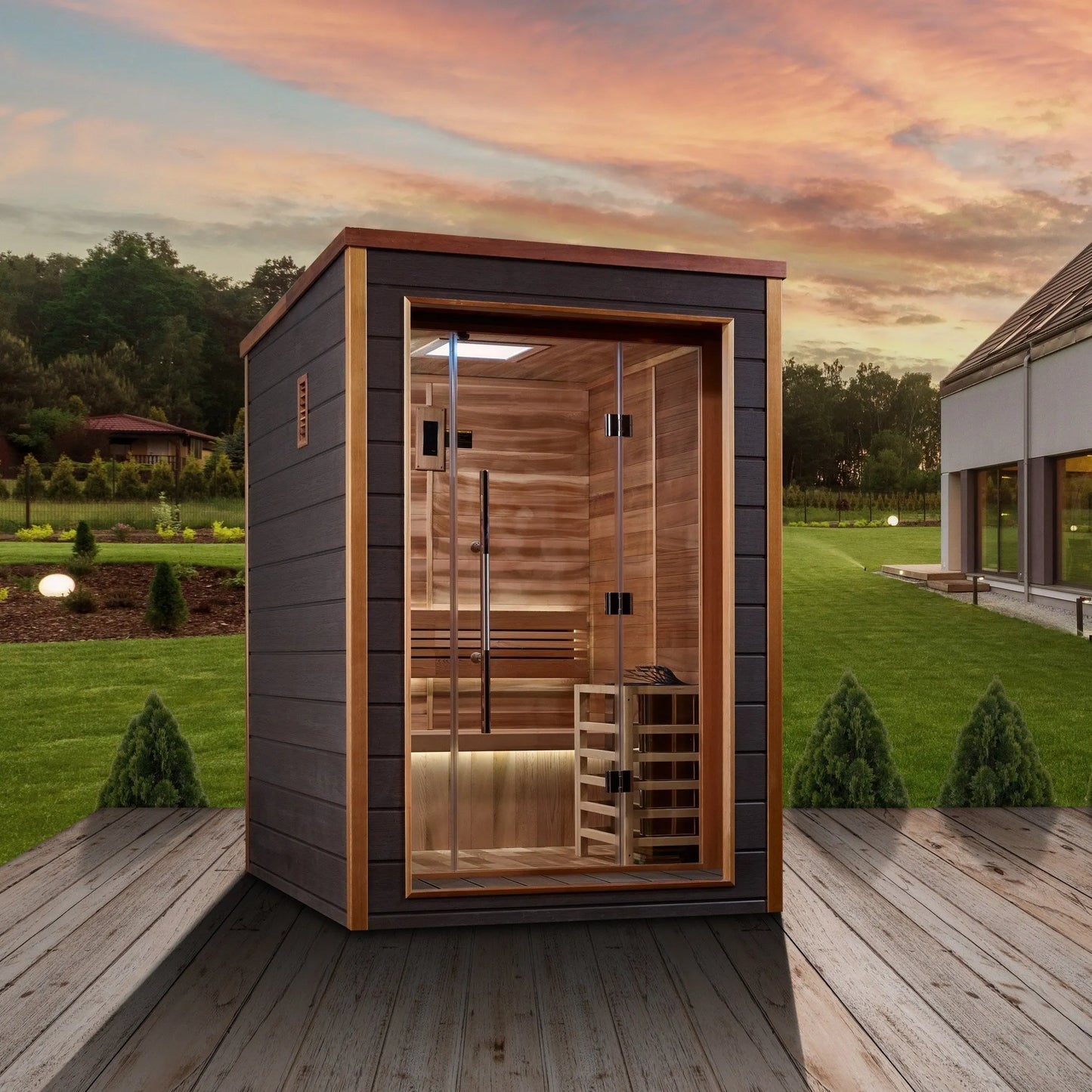 Golden Designs Narvik 2 Person Outdoor Traditional Sauna GDI-8202-01