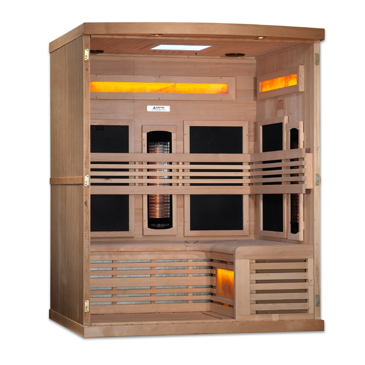 Golden Designs 3-Person Reserve Edition GDI-8230-01 Full Spectrum with Himalayan Salt Bar
