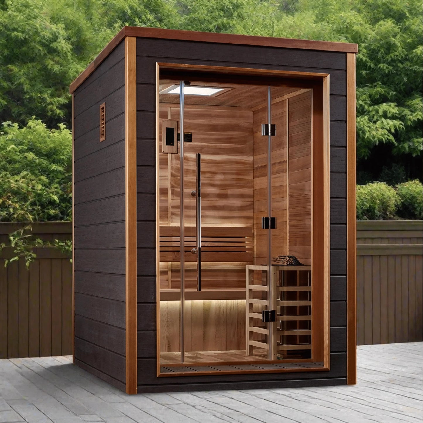 Golden Designs Narvik 2 Person Outdoor Traditional Sauna GDI-8202-01