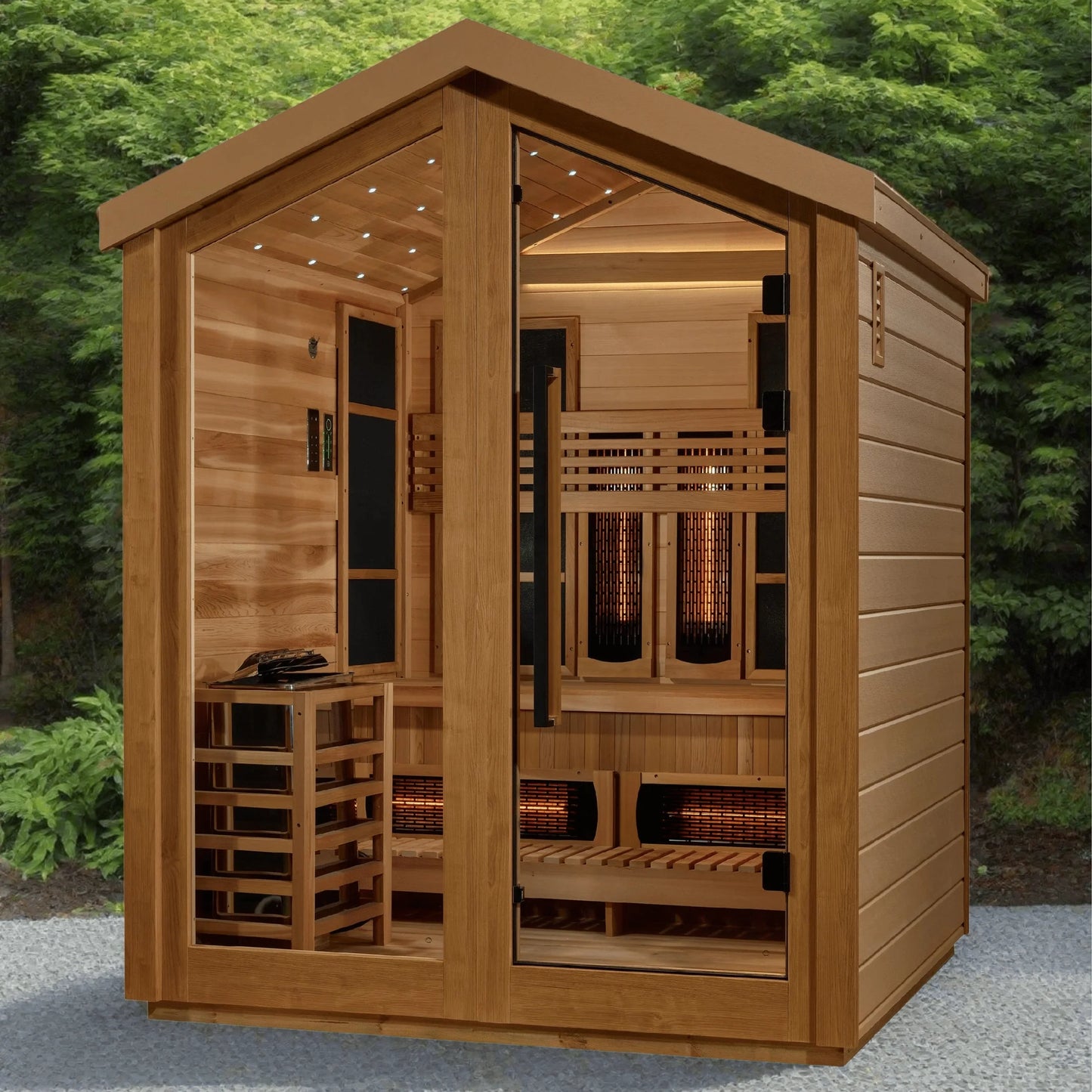 Golden Designs Loviisa 3 Person Hybrid Outdoor Sauna GDI-8523-01