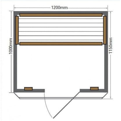 Sunray Evansport 2-Person Indoor Infrared Sauna 200K2