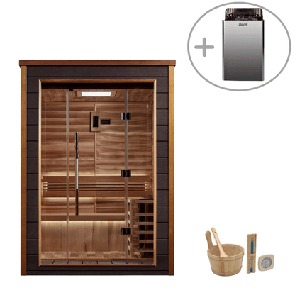 Golden Designs Narvik 2 Person Outdoor Traditional Sauna GDI-8202-01