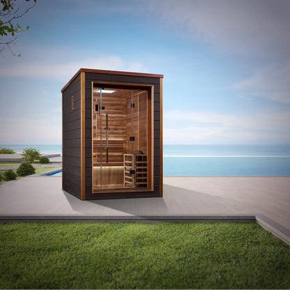 Golden Designs Narvik 2 Person Outdoor Traditional Sauna GDI-8202-01