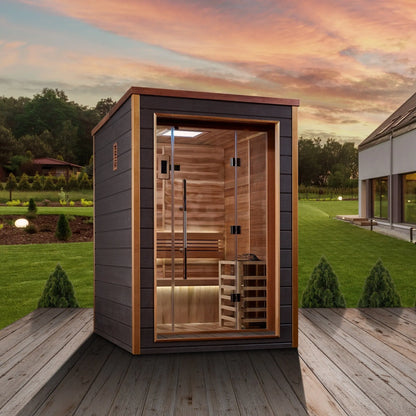 Golden Designs Narvik 2 Person Outdoor Traditional Sauna GDI-8202-01