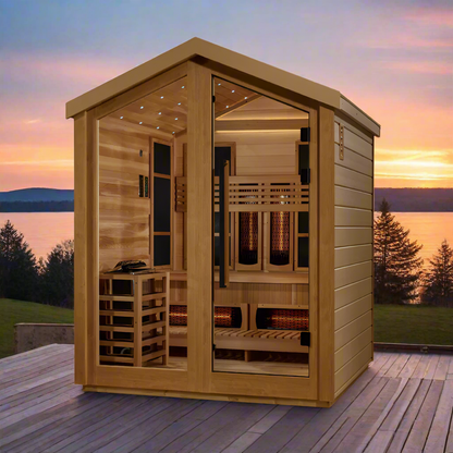Golden Designs Loviisa 3 Person Hybrid Outdoor Sauna GDI-8523-01